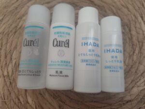 キュレルとイハダの化粧水と乳液のトライアルセット
