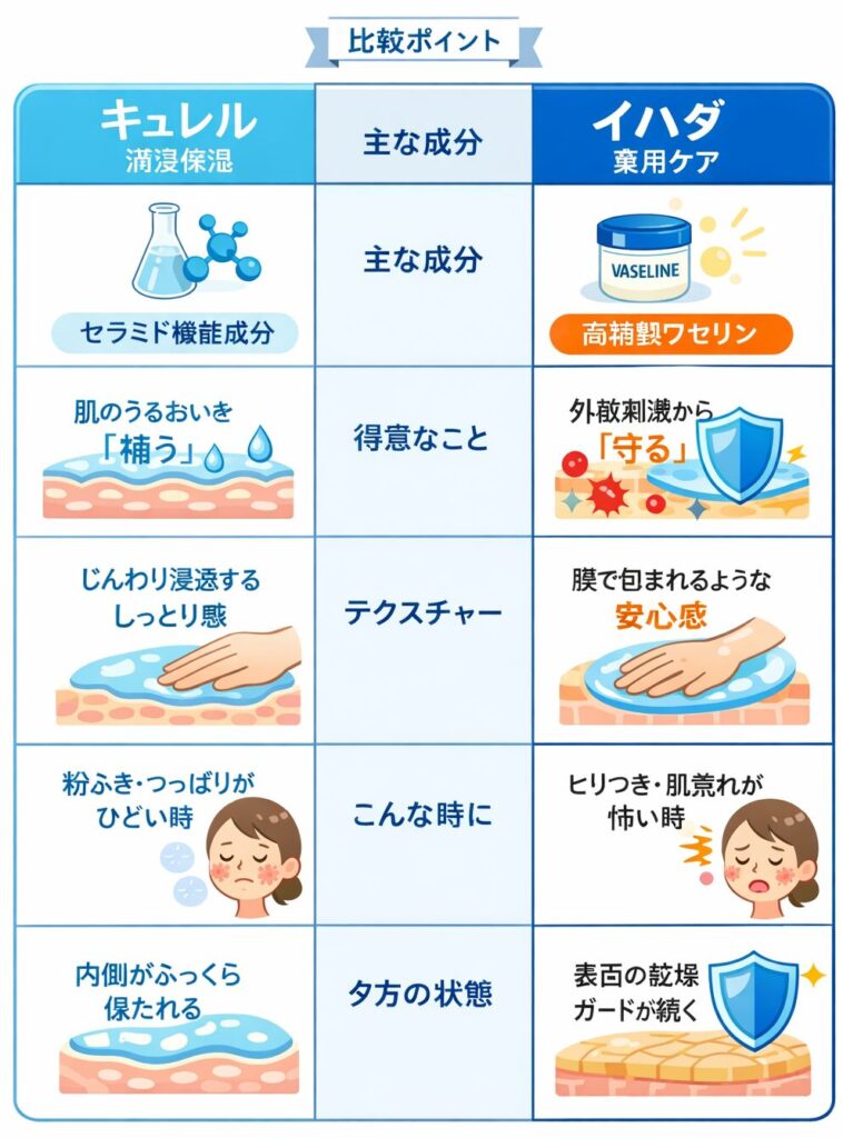 キュレルとイハダの違い比較